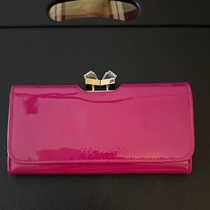 Ted Baker Fuchsia Wallet with Crystal Clasp